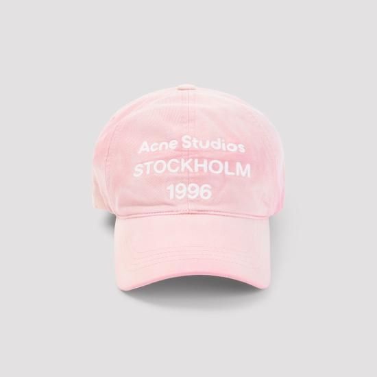아크네 스튜디오 26FW ACNE 스튜디오 1996 자수 로고 베이스볼 캡 C40477 CKQ TANGO PINK DOM