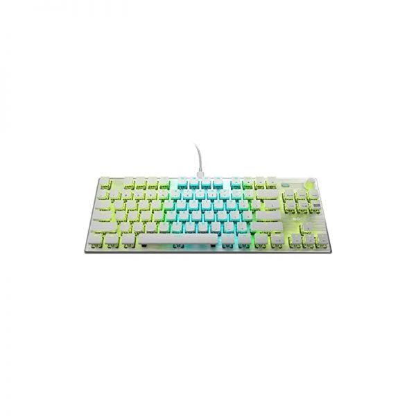 [해외] ROCCAT Vulcan TKL Pro PC USB-C 게이밍 키보드 리니어 옵티컬 티탄 스위치 AIMO RGB 조명 텐키리스 기계식 키감 빠른 키 스