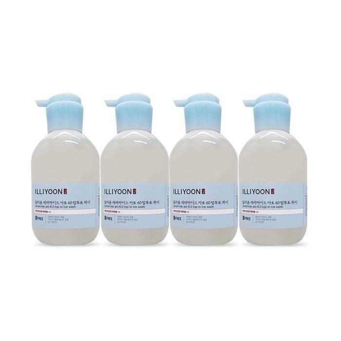 (현대Hmall) 일리윤 세라마이드 아토 6.0 탑투토 워시 500ml 약산성 샴푸 겸용 4개 Ss