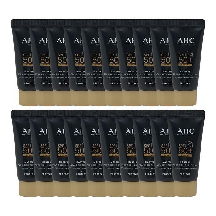 (현대Hmall) AHC 마스터즈 아쿠아 리치 선크림 10ml(SPF50+) 워터프루프 휴대용 20개 Ss