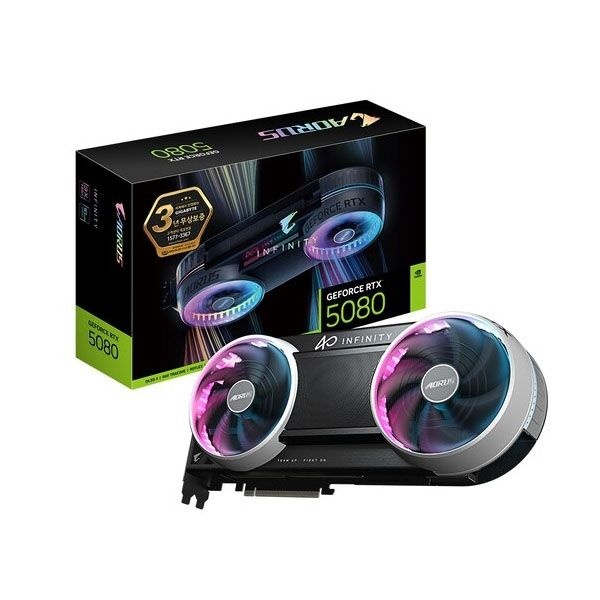 GIGABYTE AORUS 지포스 RTX 5080 INFINITY D7 16GB 제이씨현