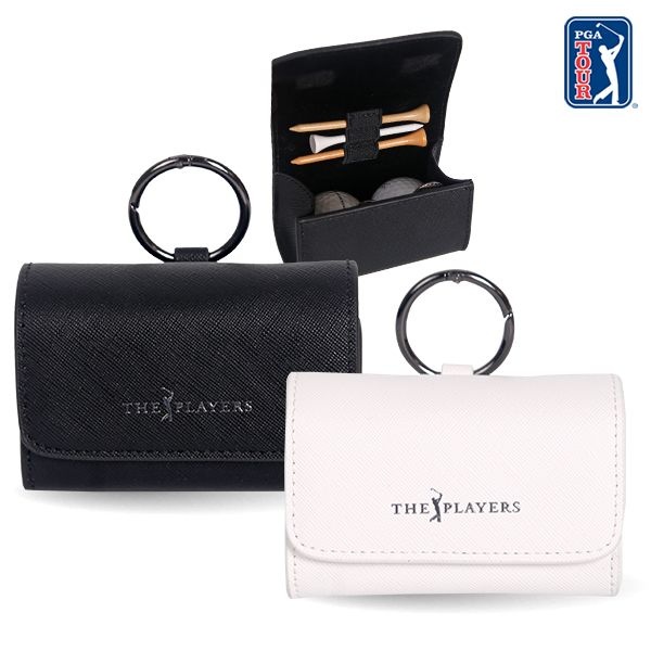 PGA투어 [PGA 투어] THE PLAYERS 헤리티지 레더 골프공 주머니 투볼 케이스