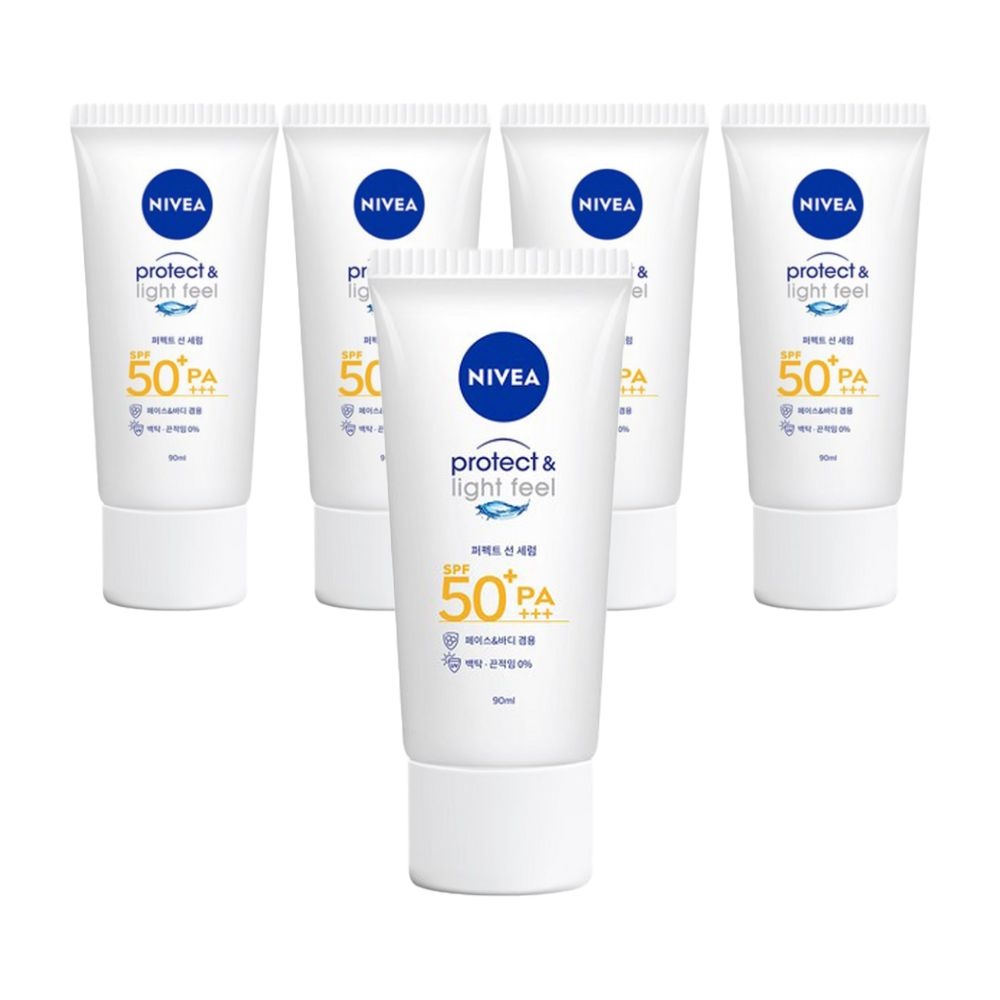 니베아 선 프로텍트 앤 라이트 필 퍼펙트 선 세럼 90ml x 5개 / SPF50+/PA+++