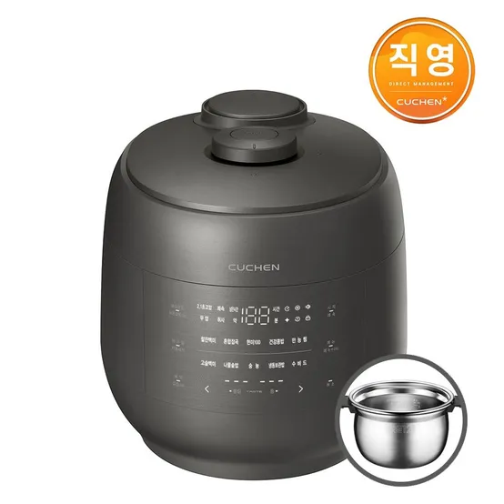 [결제가33.3만+쌀5kg증정] 쿠첸 그레인 6인용 올스테인리스 IH전기압력밥솥 CRT-UPDS0670B