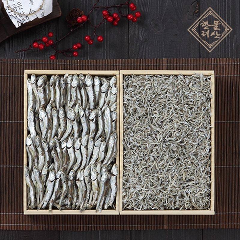 멸치원 [멸치원]통영특산품 건어물 종합세트 2종 2호 - 대멸350g+세멸350g