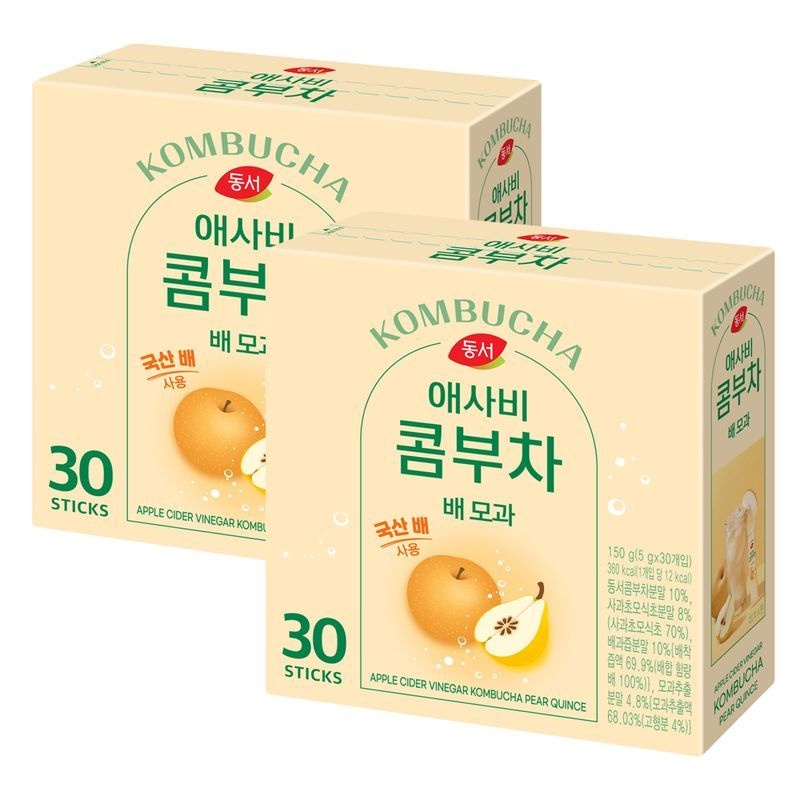 동서 애사비 콤부차 배 모과 30T x 2개