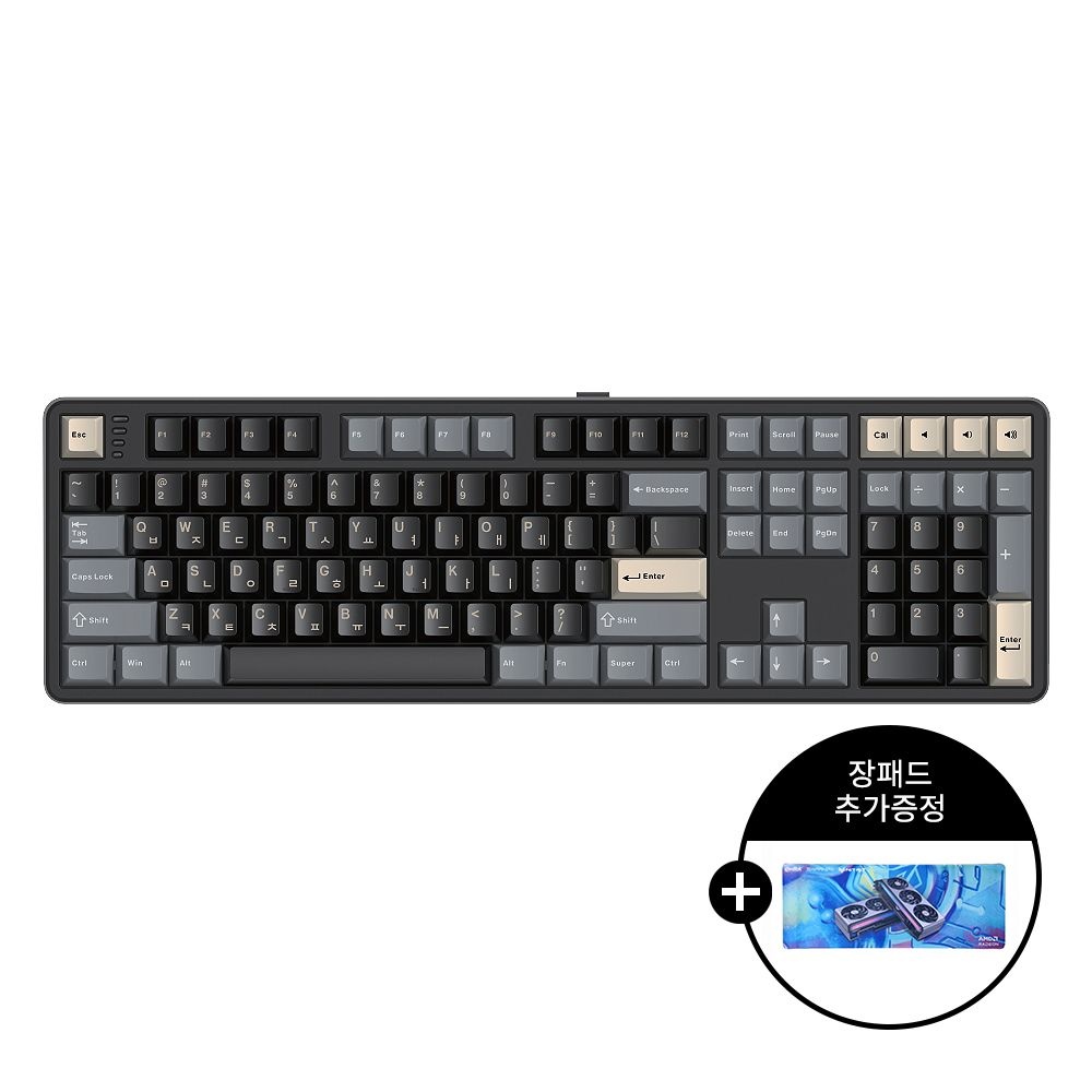 한성컴퓨터 장패드 추가증정 한성컴퓨터 GK798PRO 3모드 폼떡 유무선 기계식 키보드 로얄블랙 브라운슈가 토독 35g