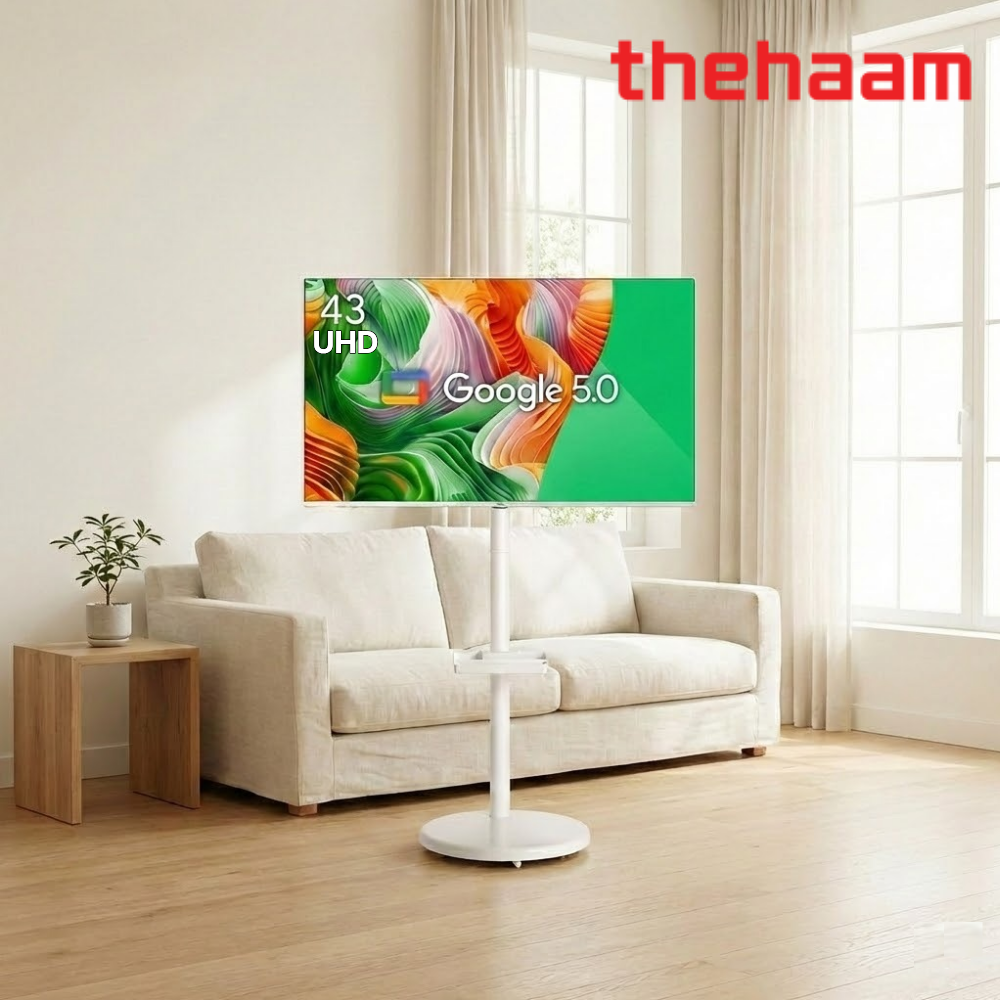 [오늘출발] 더함 삼탠바이미 109cm 43인치 구글5.0 TV+이동식스탠드 UA431UHD 중소바이미