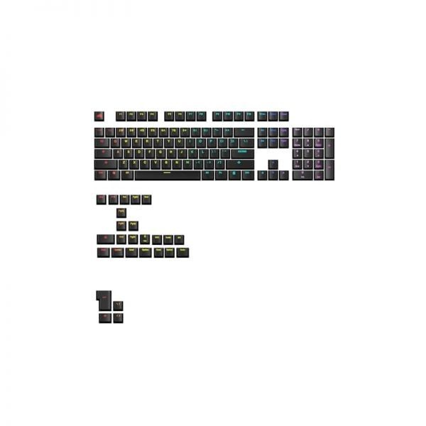 [해외] 글로리어스 게이밍 GPBT 백라이트 키캡 블랙 반투명 백라이트로 글자가 비쳐 보임 100% 75% 65% 60% 커스텀 기계식 키