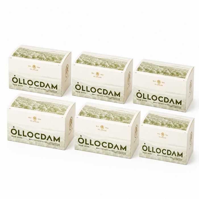 올록담 올리브3 EVOO 올리브오일 캡슐 (500mg x 3캡슐) x 24포 x 6박스 FWS