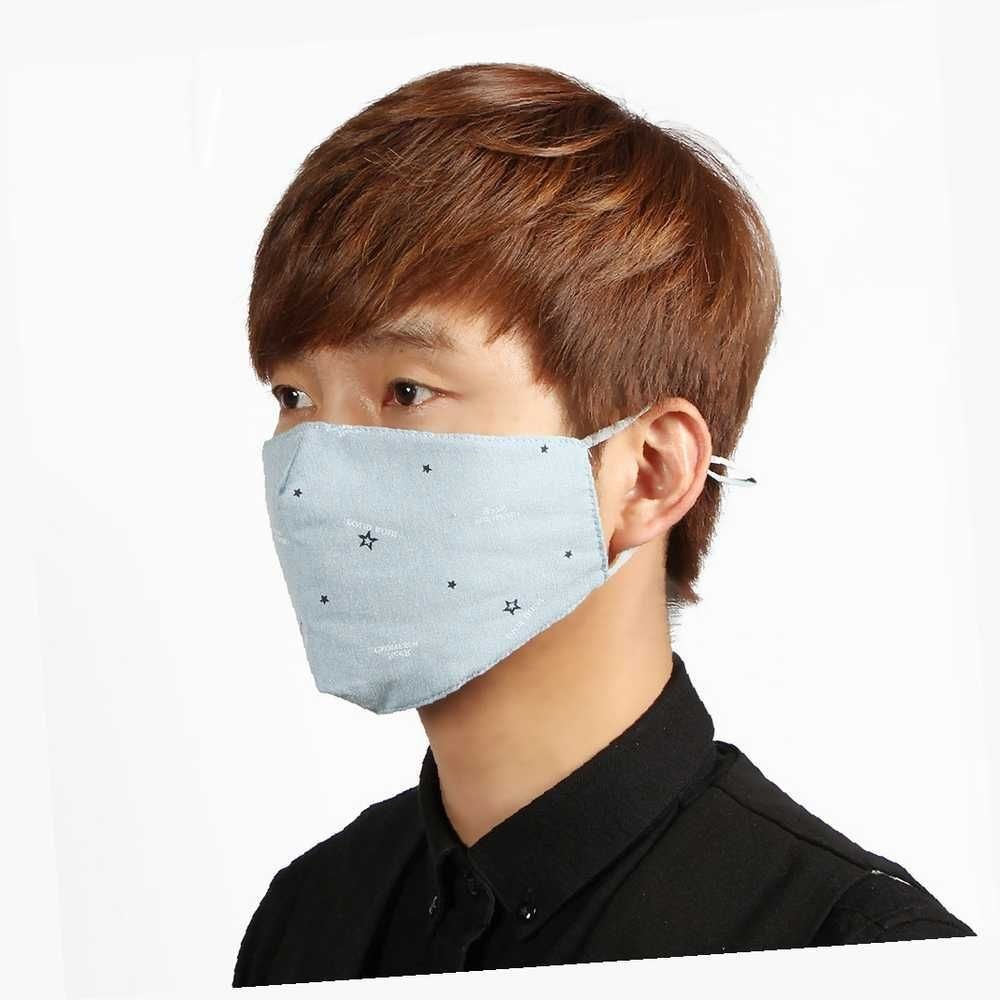 Jishui Changsheng Leather Glove Factory/㈜Tree 필터 면마스크 위생대책 (블루) 별패턴마스크 입체마스크