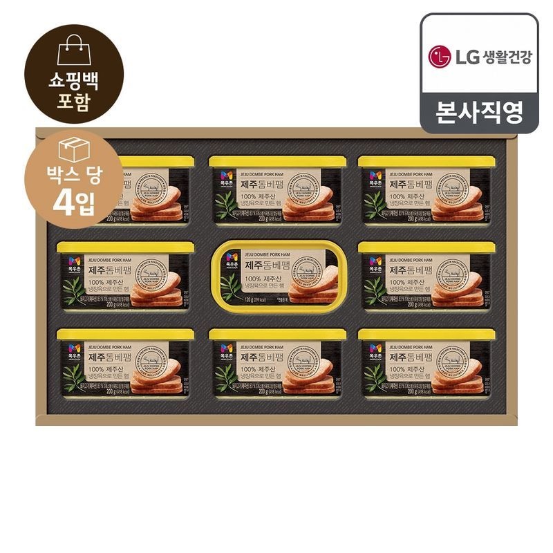 LG생활건강 [26년 추석 식품선물세트] 제주돔베팸 1호 x 4개