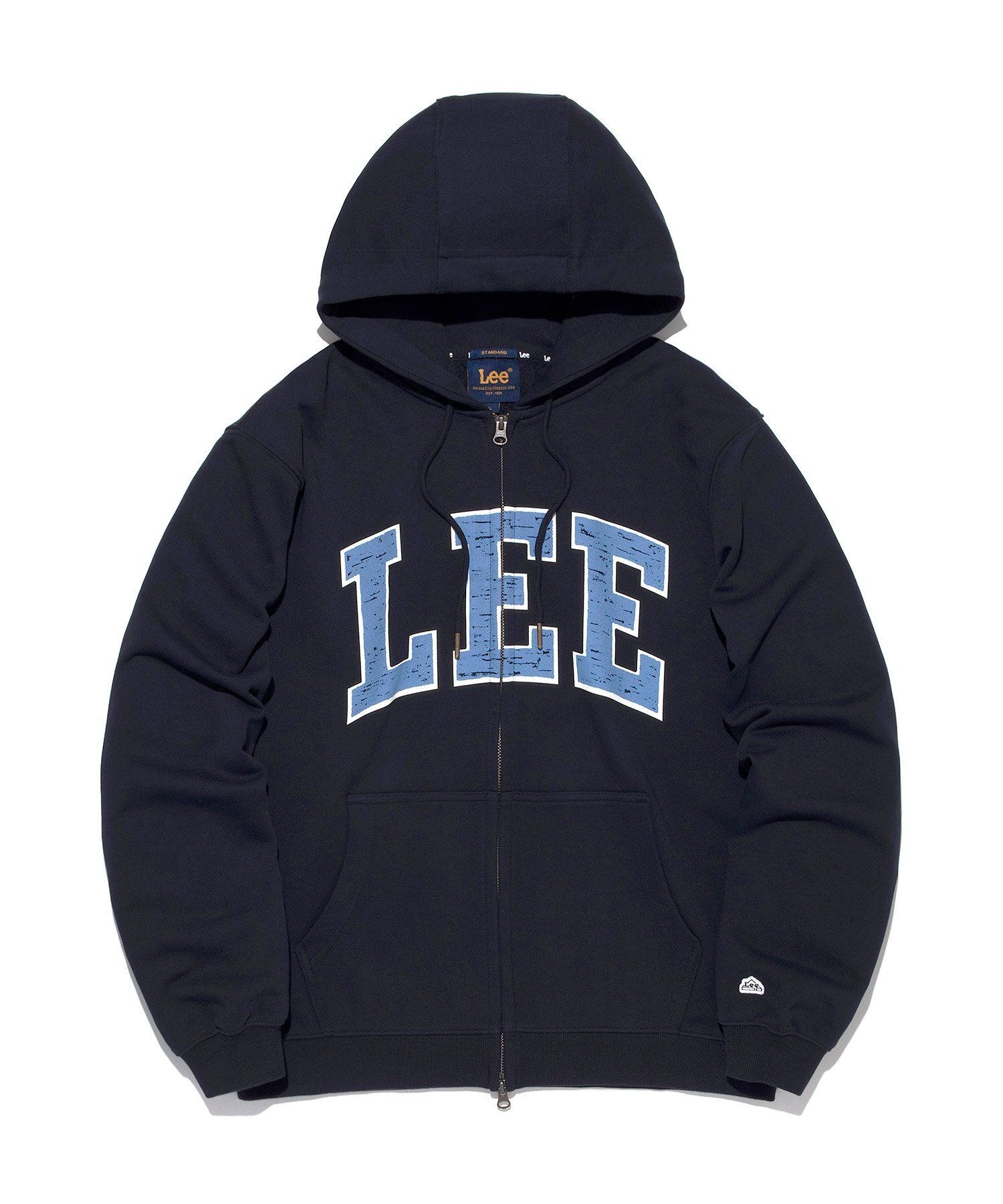[국내백화점] LEE 컬리지 로고 후드 집업 네이비 LE2601HZ02 NA