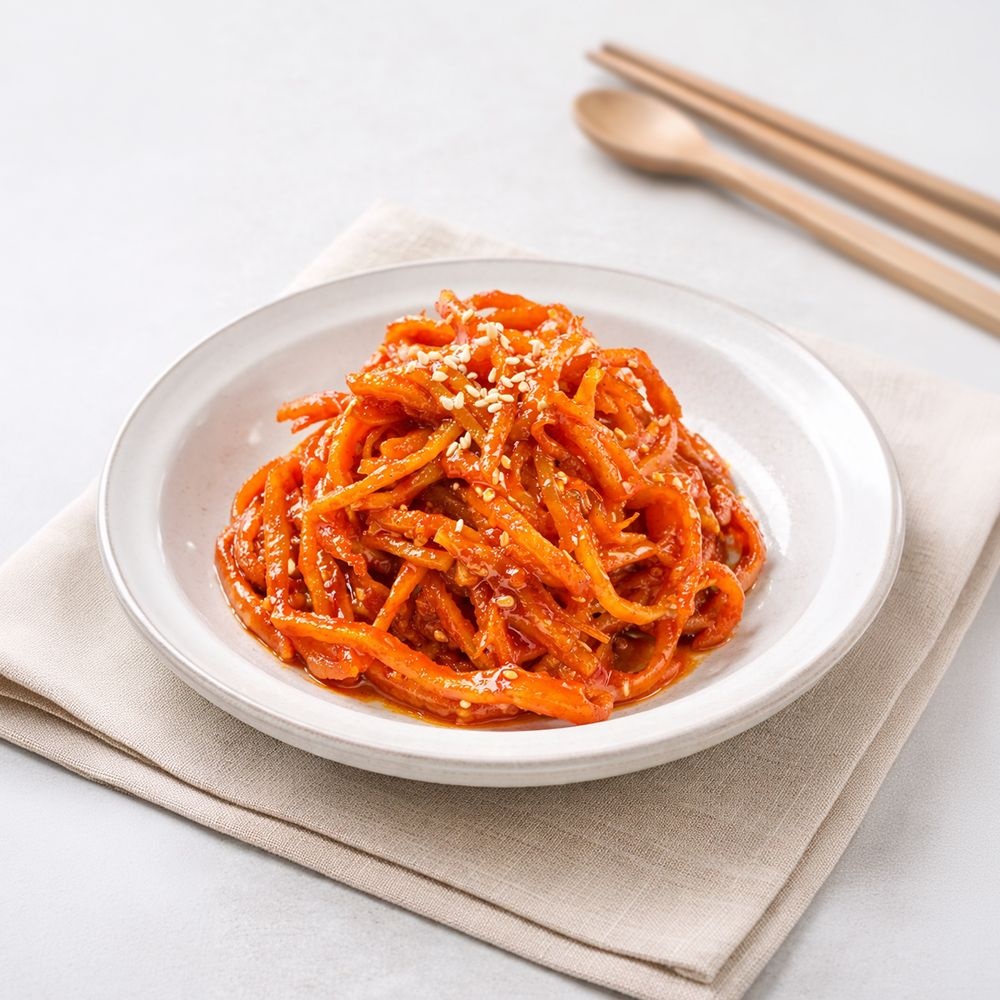 1+1 진미채볶음 1kg 총 2kg 고추장 진미채 양념 오징어채 술안주 도시락반찬 천년의반찬