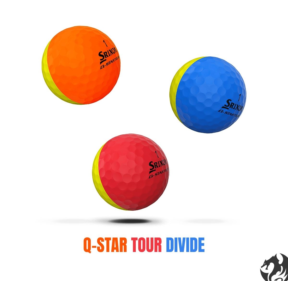 스릭슨 릭슨 Q-STAR TOUR DIVIDE 큐스타 투어 디바이드 반반 골프공 3피스 우레탄 12구