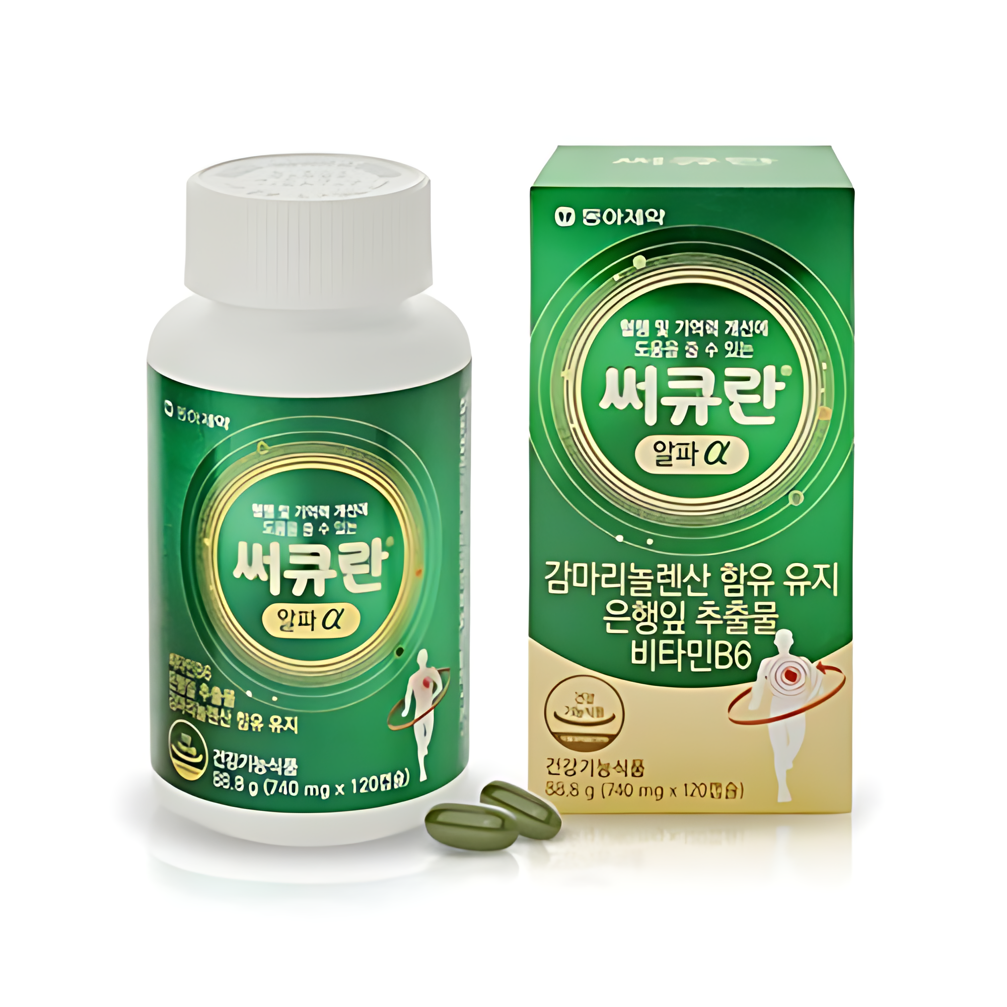[동아제약] 서큐란 알파 740mg X 120캡슐 1박스