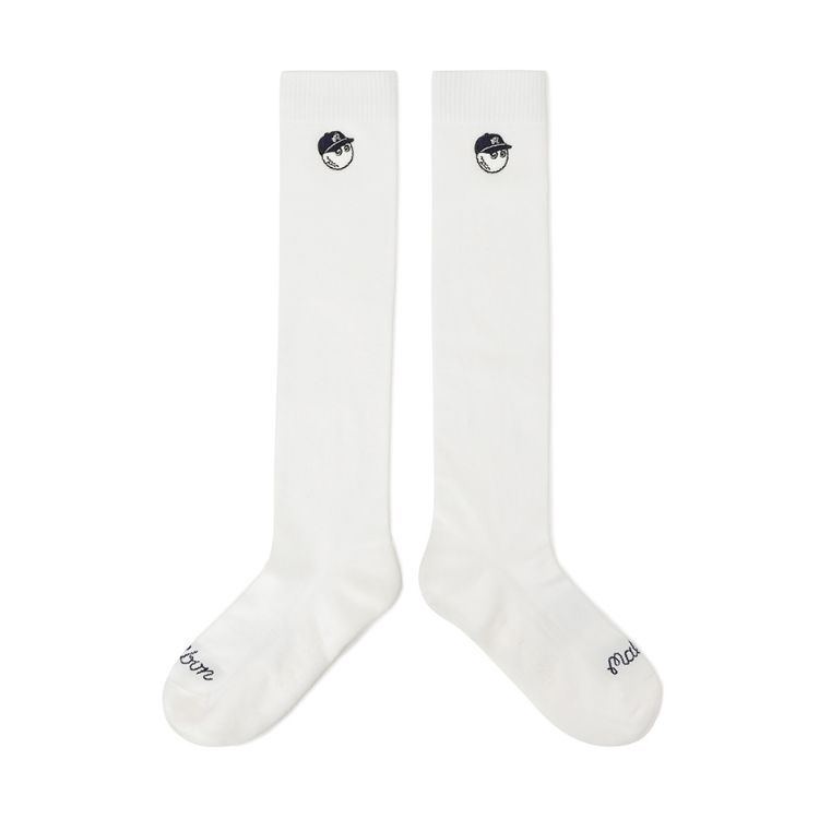 말본골프 여성 버킷 와펜 베이직 니삭스 OFF WHITE (WOMAN) M6342PSC08OWT