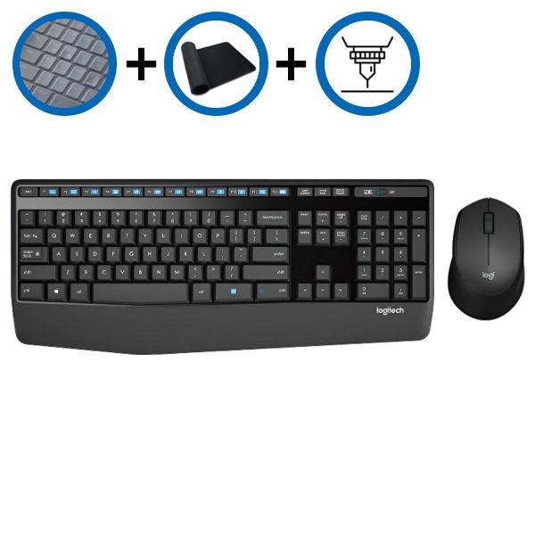 키스킨+장패드+각인서비스 로지텍 MK345 무선 키보드 마우스 세트