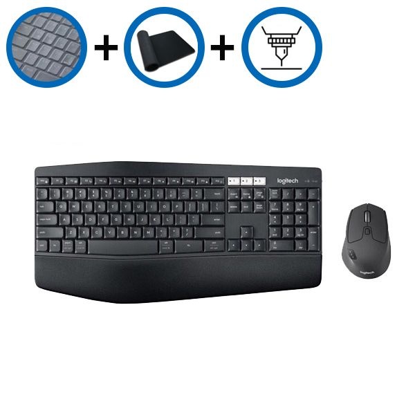 키스킨+장패드+각인서비스 로지텍 MK850 무선 블루투스 키보드 마우스 세트