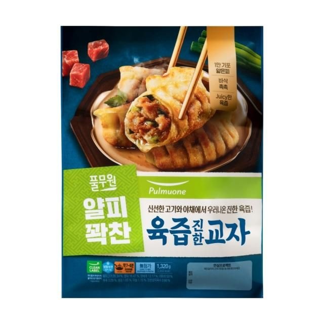 풀무원 얄피꽉찬 육즙진한 교자 만두 야식 혼밥 1.32kg