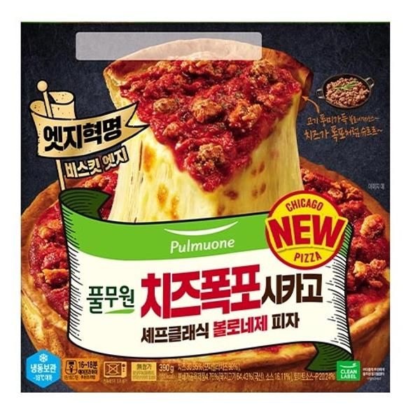 풀무원 풀무원 치즈폭포시카고 셰프클래식 볼로네제피자 혼밥 자취 맛집 390g