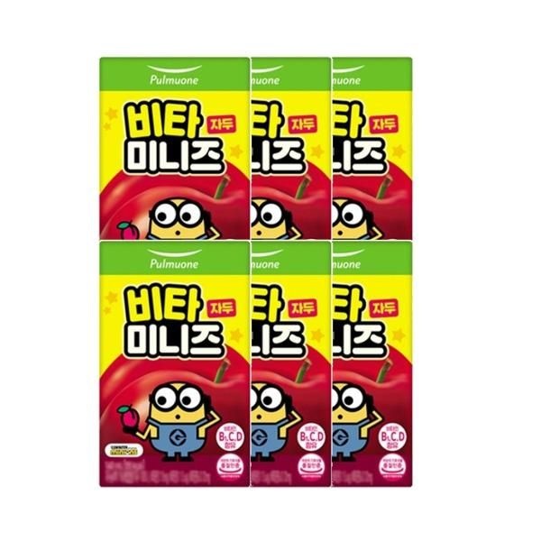 풀무원 풀무원 비타미니즈 자두 어린이집 유치원 학교 140ml 6개