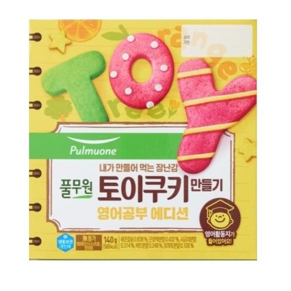 풀무원 토이쿠키만들기 영어공부에디션 주말놀이 어린이 유치원 어린이집 140g 1개