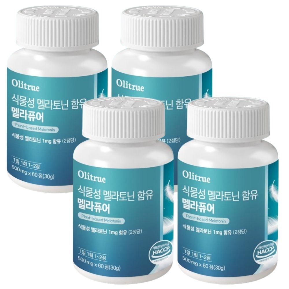 올리트루 식물성 멜라토닌 함유 멜라퓨어 60정 x 4개