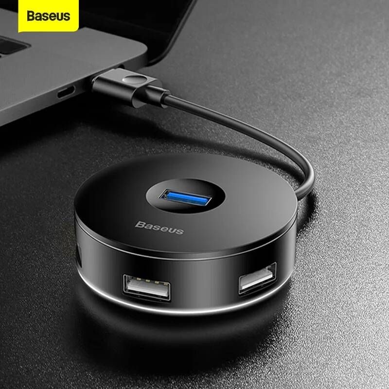 UnKnown [해외] 노트북 멀티포트 C타입 Baseus USB 허브 하드 드라이브용 고속 3.0 분배기 플래시 드라이브 마우스 키보드 확장 어댑