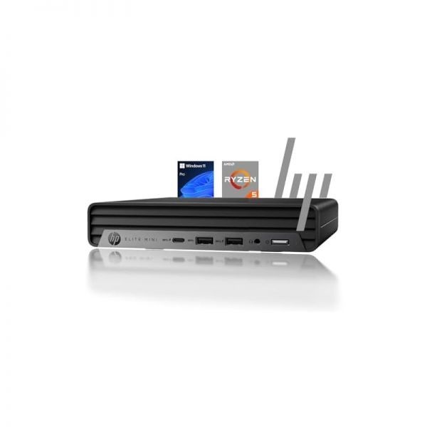 HP [해외] HP 2025 엘리트 805 미니 PC 데스크탑 컴퓨터 AMD 라이젠 5 i7 11700T 대비 초저소음 설계 16GB RAM 512GB PCIe SSD 듀얼 4K 디스