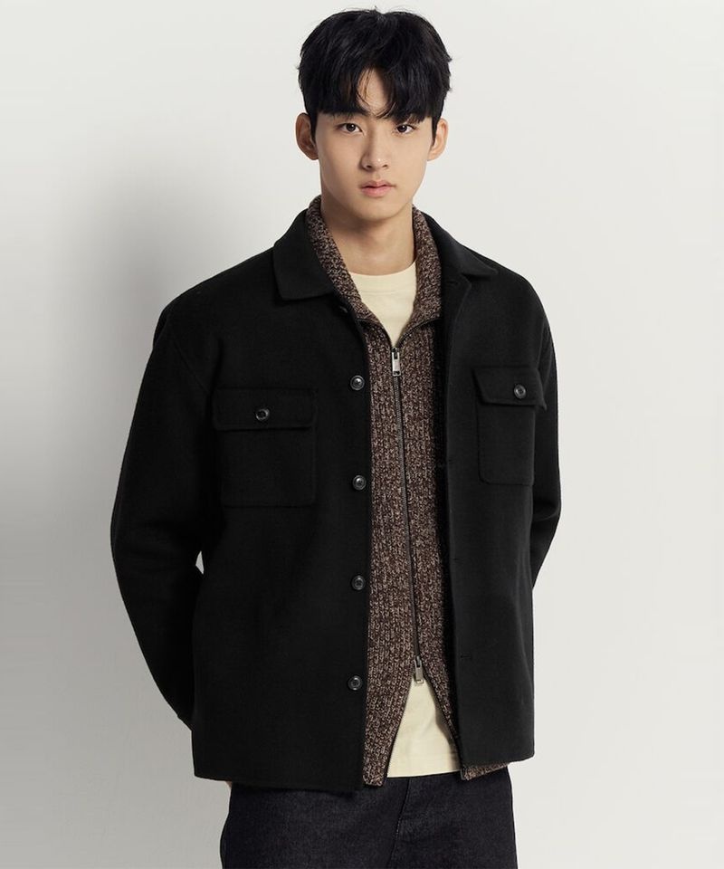 빈폴 BEANPOLE MEN 핸드메이드 아우터형 셔츠 블랙 BC5Y64C835 1153328