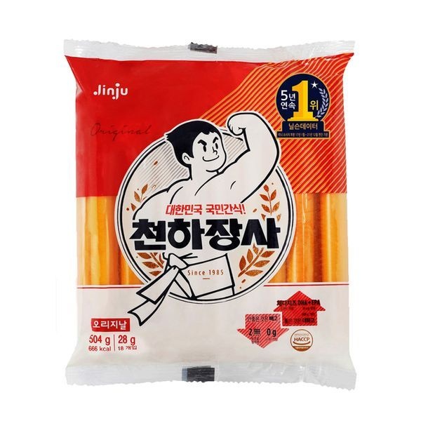 [하프클럽]진주 천하장사 오리지날 504g (28g x18) 4개