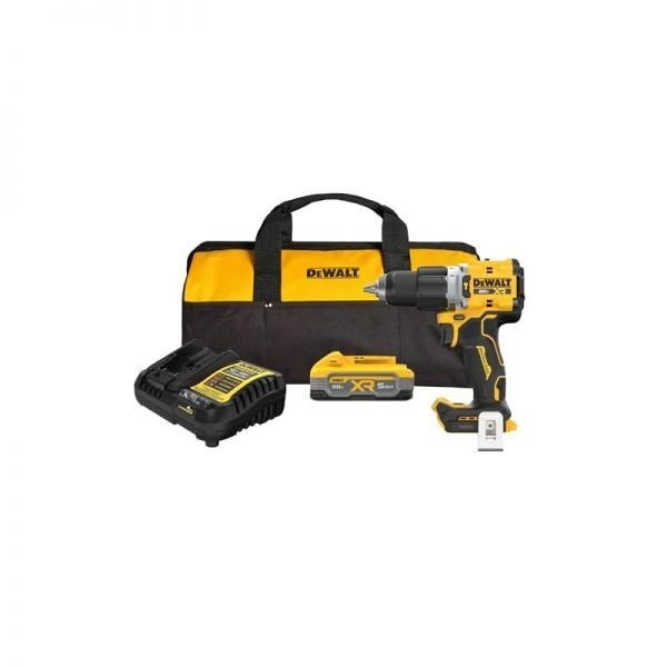 [해외] Dewalt 디월트 20V MAX XR 1 2인치 브러시리스 무선 해머 드릴 키트 5AH 배터리 충전기 포함 DCD806H1 303890