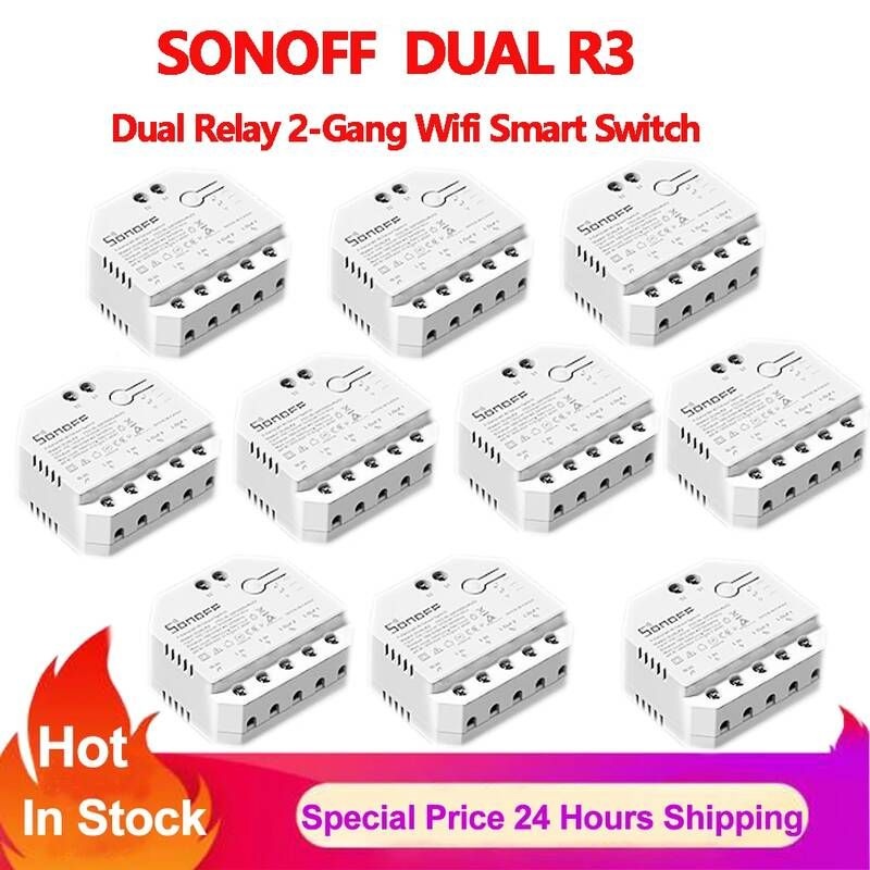 [해외] 릴레이 relay Sonoff 듀얼 R3 2 갱 스마트 와이파이 스위치 전력계 양방향 제어 롤러 셔터 전기 커튼