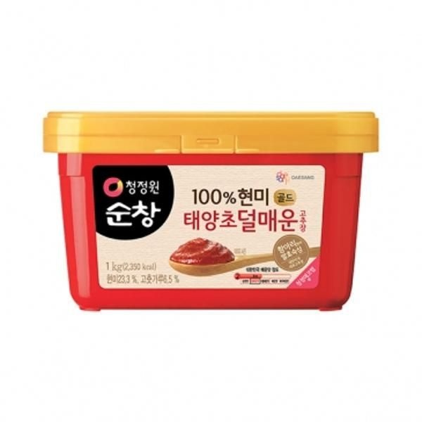 청정원 순창 현미 덜매운 찰고추장 엄마맛 캠핑 요리용 1kg 1개