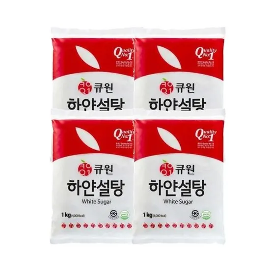 큐원 하얀설탕 커피 음료 조림 절임 1kg 4개