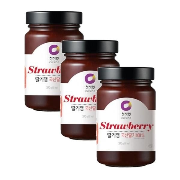 청정원 딸기잼 피크닉 샌드위치 370g 3개