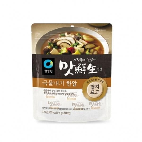 청정원 맛선생 멸치표고 한알 (30개입) 맛내기 감칠맛 120g