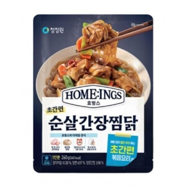 호밍스 초간편 순살간장찜닭 안주 캠핑 260g