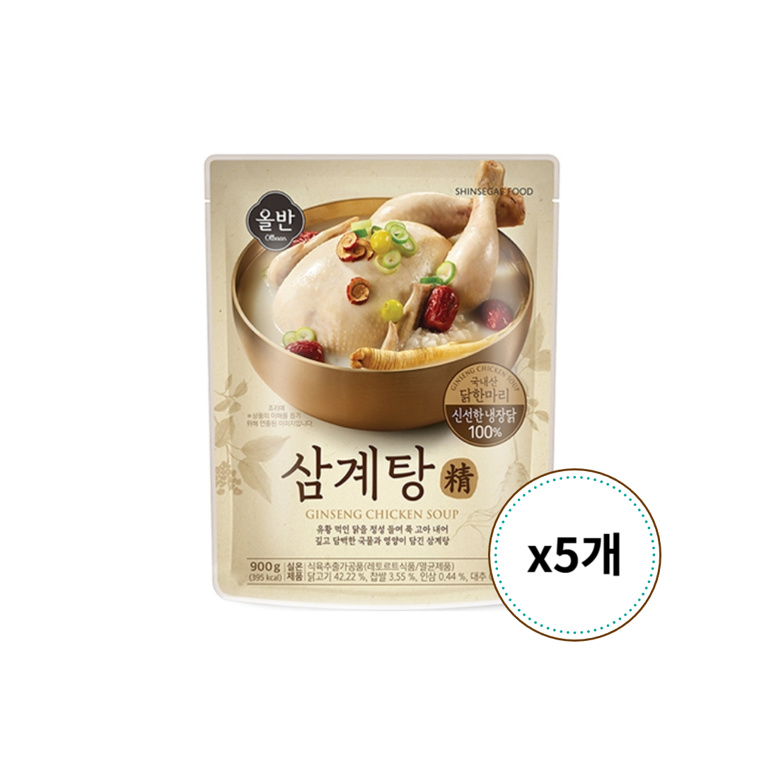 신세계푸드 올반 삼계탕 정 900g x 5개