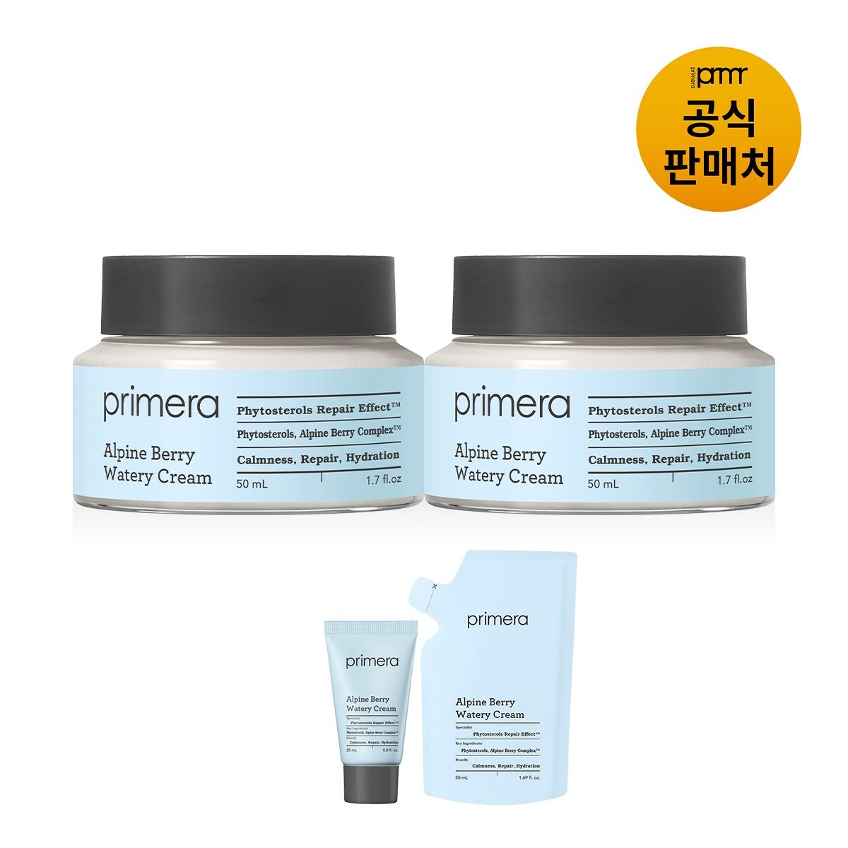 [롯데백화점] 프리메라 [PRMR] 알파인 베리 워터리 크림 50ml 듀오세트