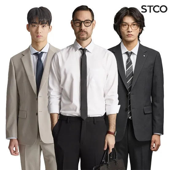 Tech-Poly 사방스판 에센셜 수트_네이비 (슬림핏)_SSJUZ02SET