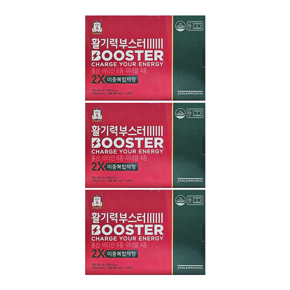 정관장 활기력 부스터 액상 20ml + 정제 400mg x 14개입 x 3박스