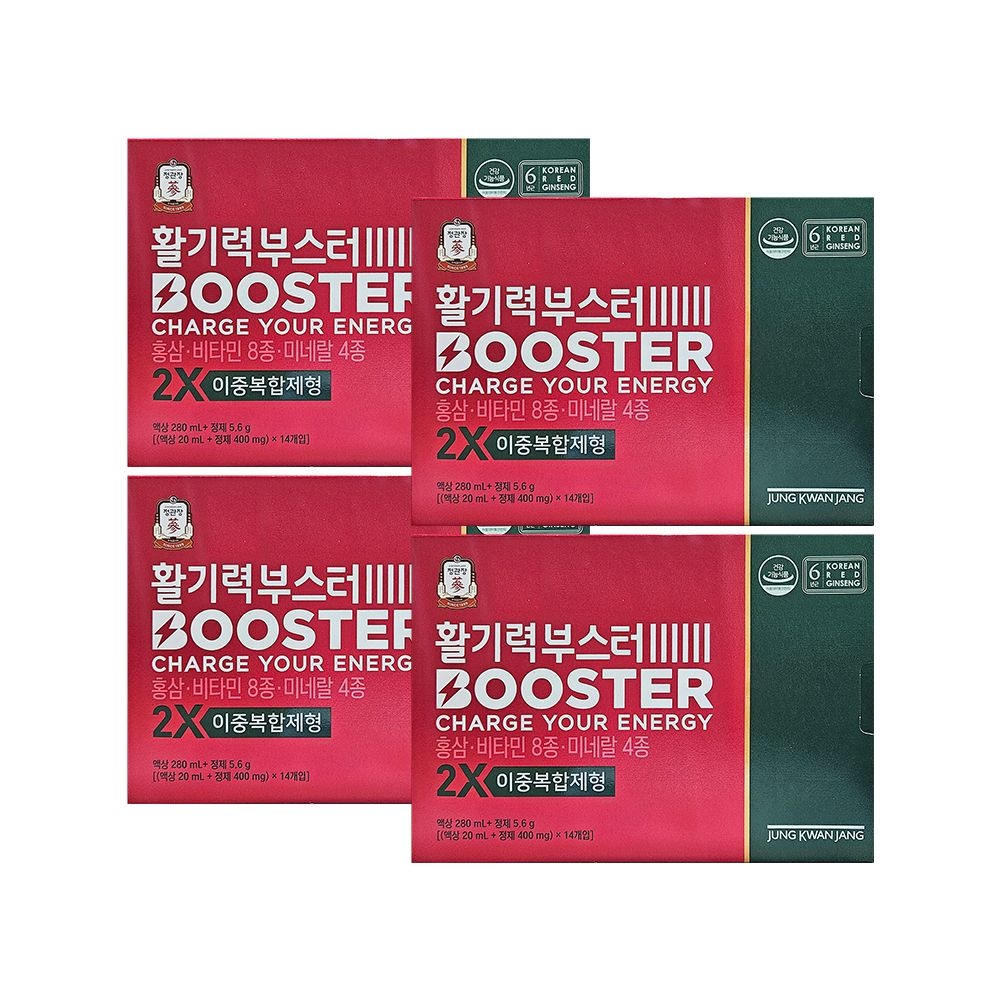 정관장 활기력 부스터 액상 20ml + 정제 400mg x 14개입 x 4박스