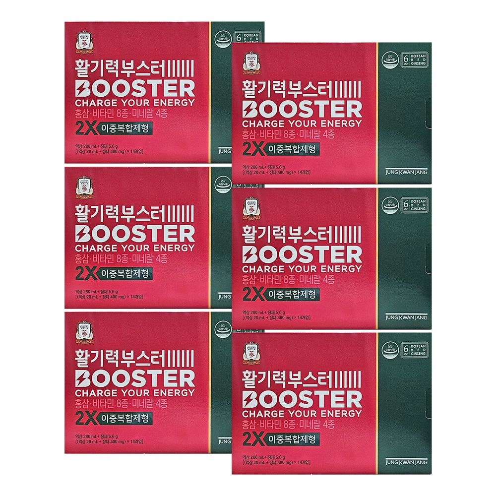 정관장 활기력 부스터 액상 20ml + 정제 400mg x 14개입 x 6박스