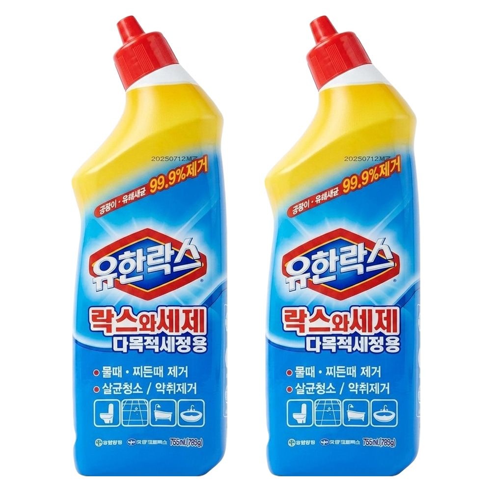 유한락스 락스와세제 다목적세정용 755ml X 2개