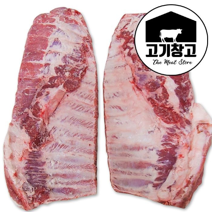 고기창고 스페어립원육3.8kg~5.3kg(2피스) 삼겹갈비/도매가격/ 살많고/대왕사이즈/통스페어립/바베큐