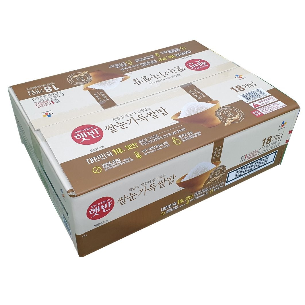 햇반 CJ 햇반 쌀눈가득쌀밥 210g X 18개입 즉석밥 간편식