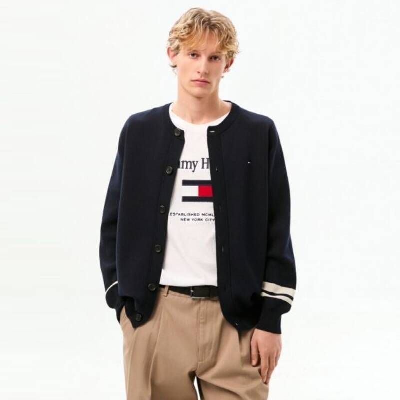 타미힐피거 남성 <매장정품> TOMMY HILFIGER 타미힐피거 크루넥 가디건 2컬러 택1 T12G0KCD720ML1_2 T12G0KCD720ML1_2-JS 1945600