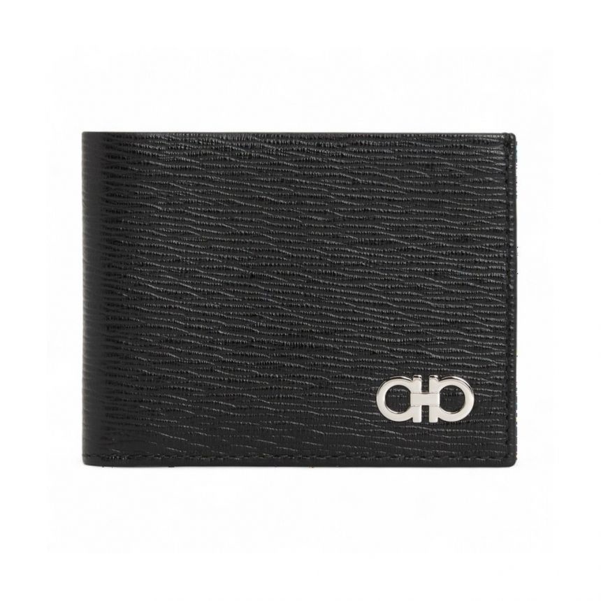 FERRAGAMO 남성 반지갑 66 A064 NERO 0685979